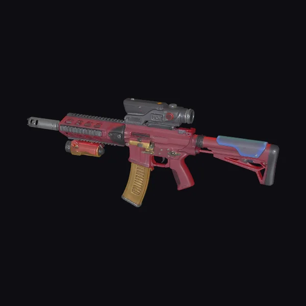 Red Tactical Assault Rifle
