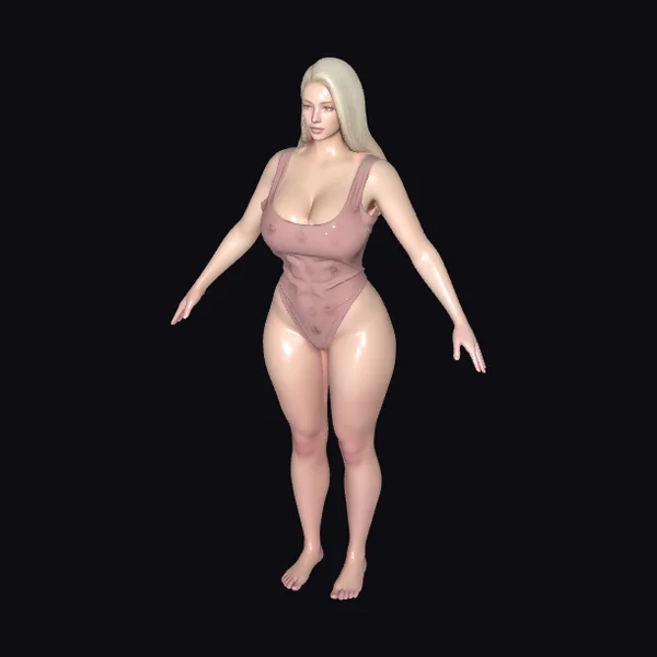 Blonde Woman in Bodysuit