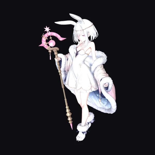Rabbit Girl with Staff