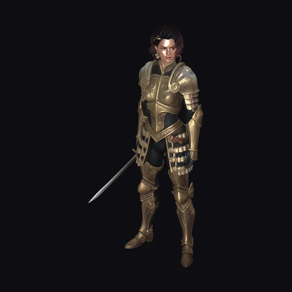 Golden Female Warrior Armor