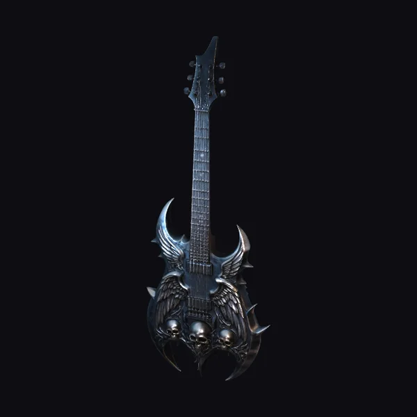 Winged Skull Guitar