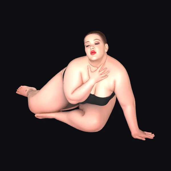 Voluptuous Woman in Black