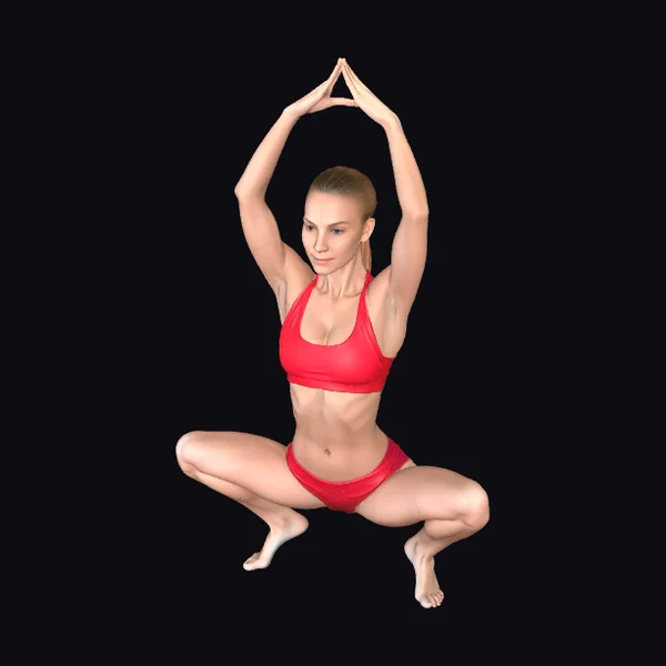 Woman in Triangle Pose