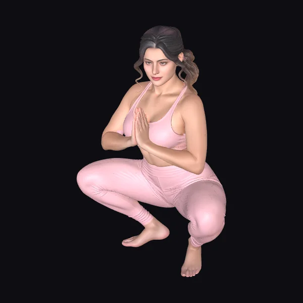 Woman in Pink Yoga