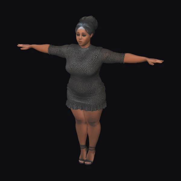 Woman in Polka Dress