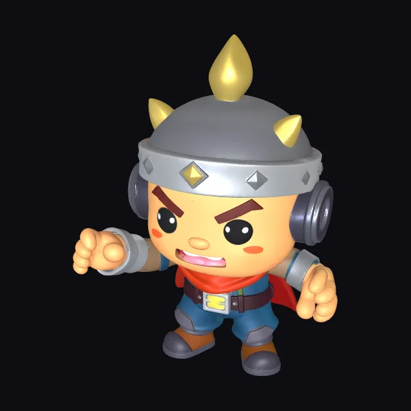 Stylish Little Warrior Figurine