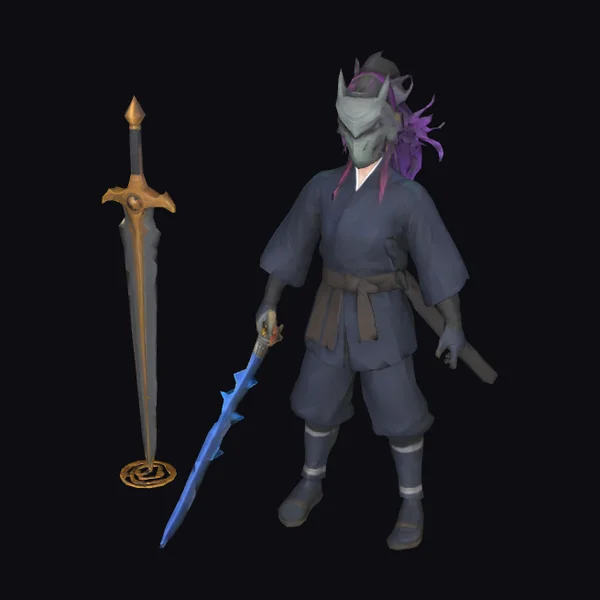 Wolf Masked Samurai Warrior