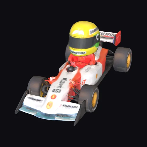 Racing Driver in Car