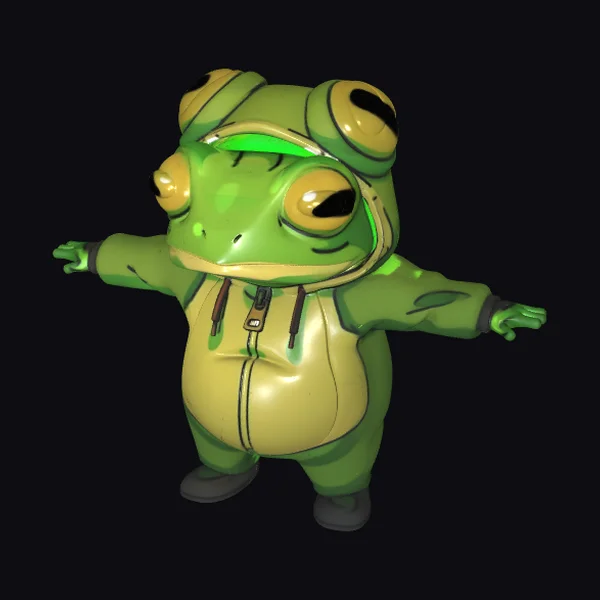 Frog in Hoodie