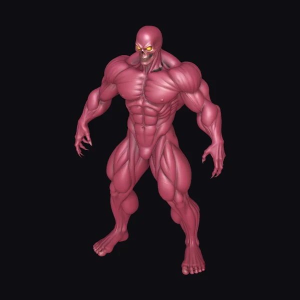 Muscular Crimson Humanoid