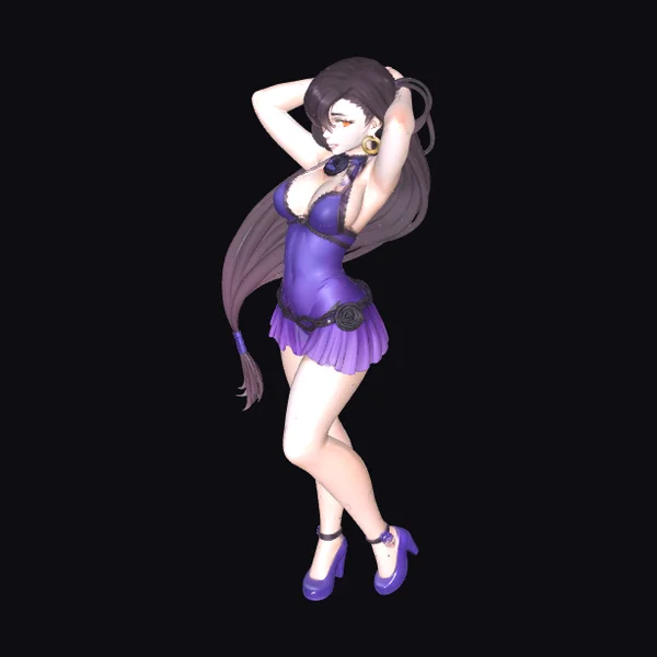 Purple Dress Anime Girl