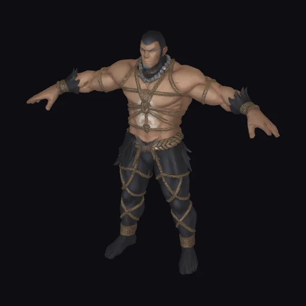 Bound Warrior Male Figure