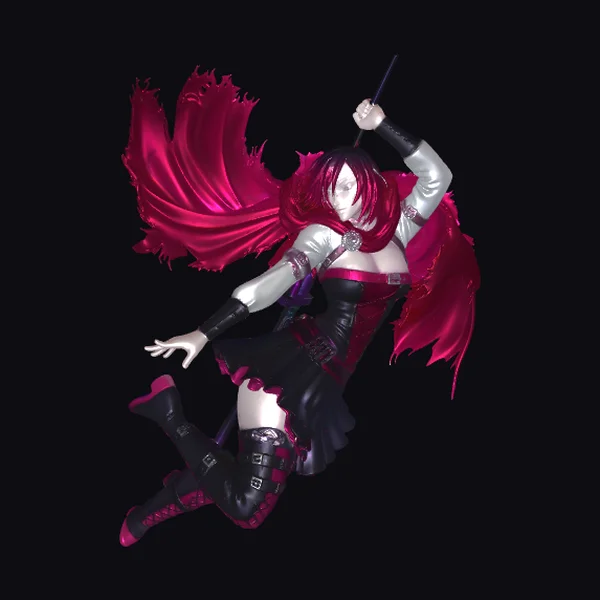 Winged Crimson Warrior Maiden