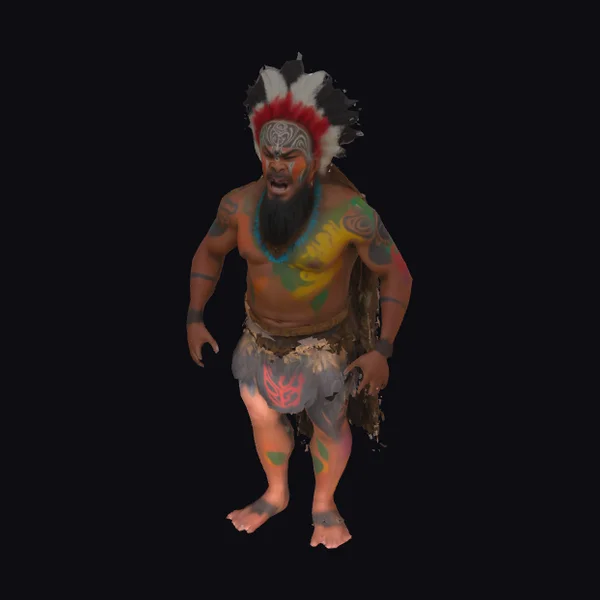 Maori Warrior Performing Haka