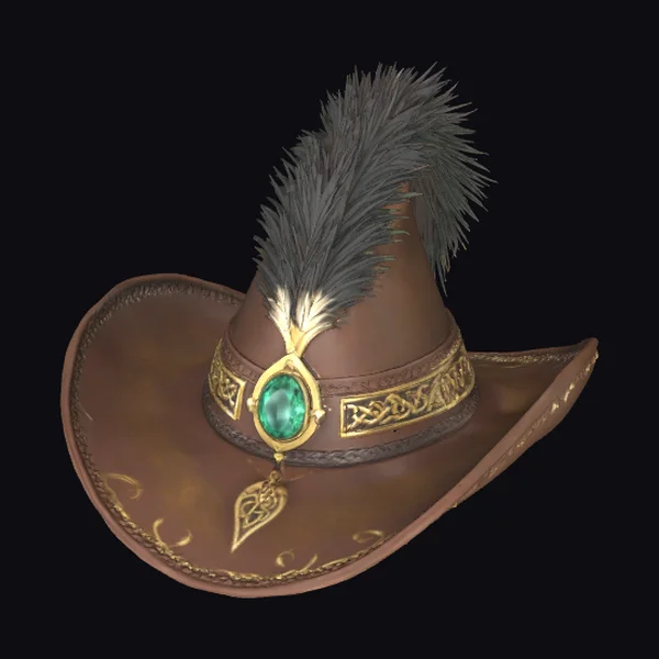 Brown Adventurer's Wide-Brimmed Hat