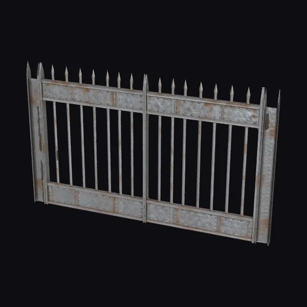 Rusty Spiked Iron Gate