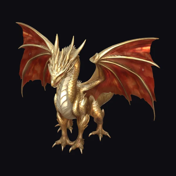 Golden Ember Dragon