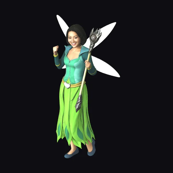 Woman with Fantasy Staff