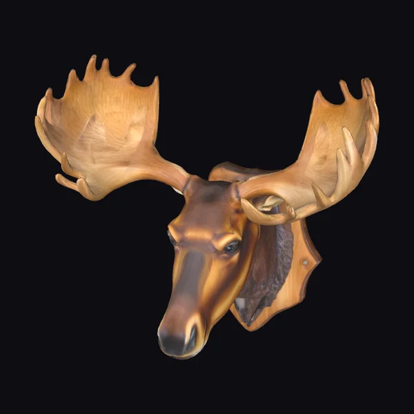 Moose Head with Antlers