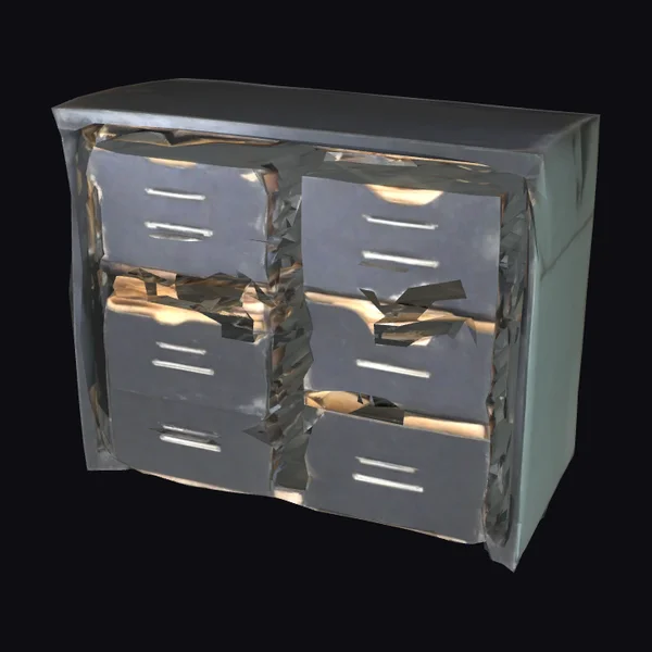 Damaged Metal File Cabinet