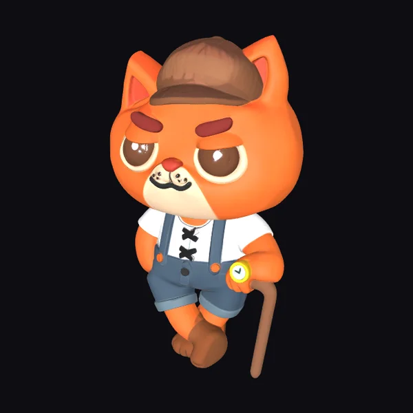 Cartoon Cat Detective