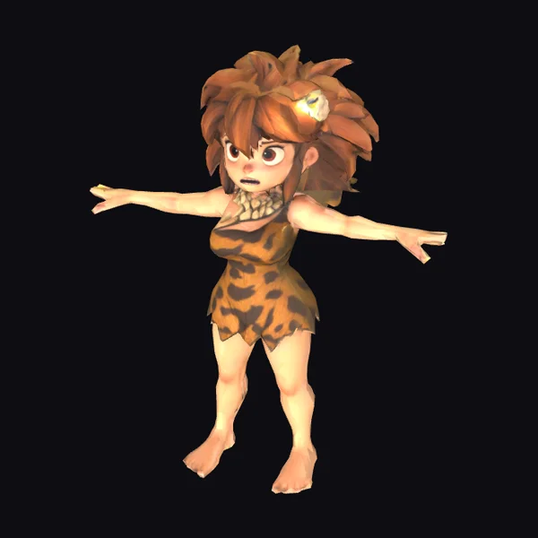 Cave Girl Character