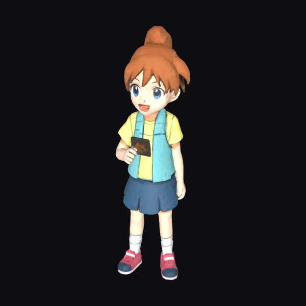 Girl with Trading Card