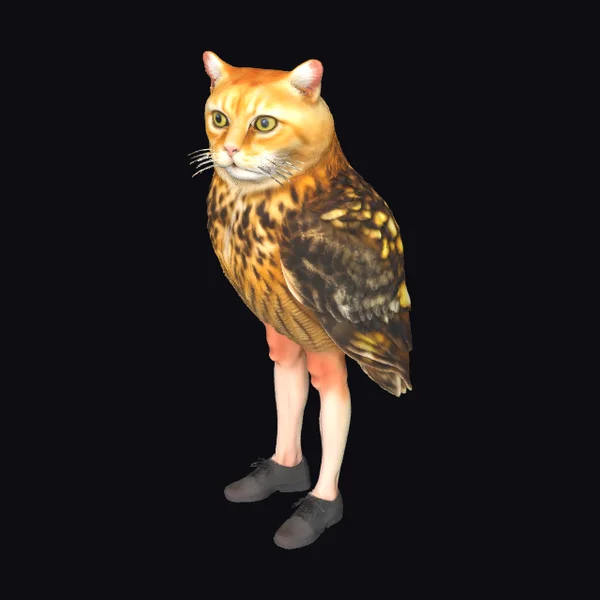 Cat Owl Humanoid Hybrid