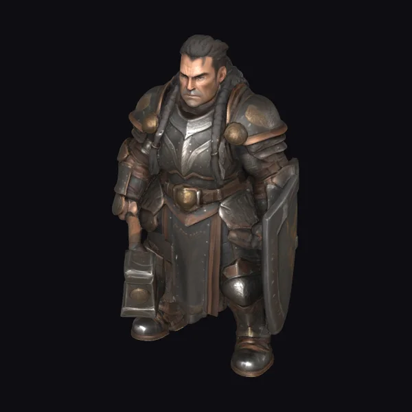 Armored Warrior with Hammer