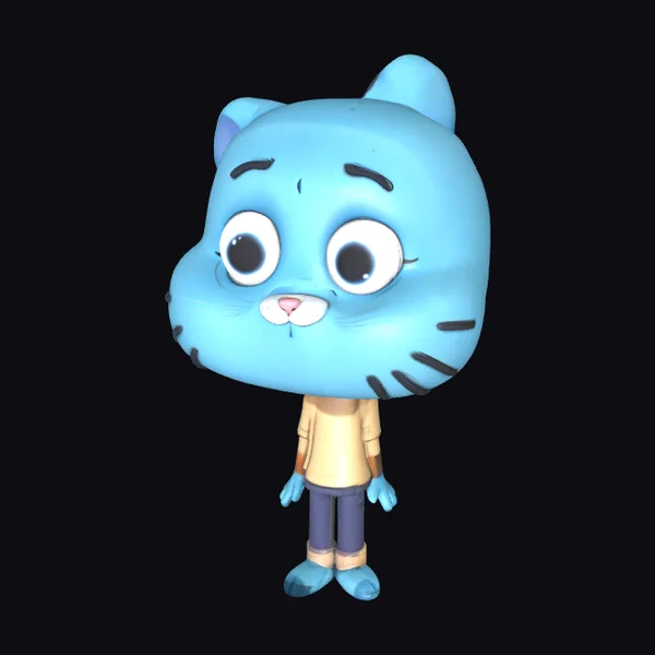 Blue Cat Character