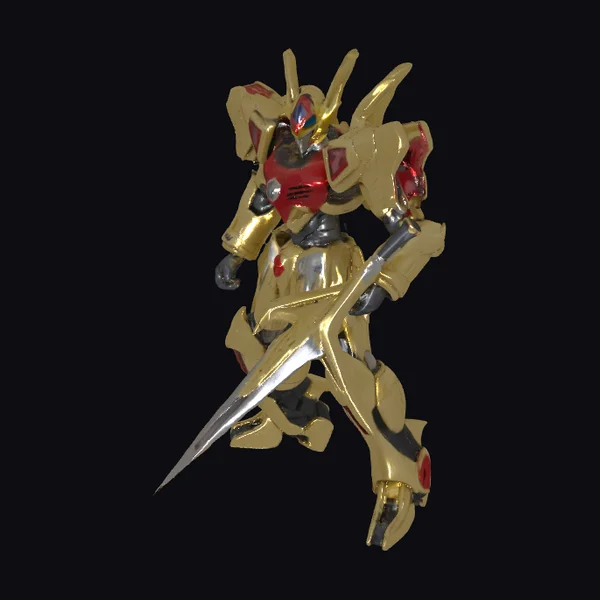 Golden Robot Warrior