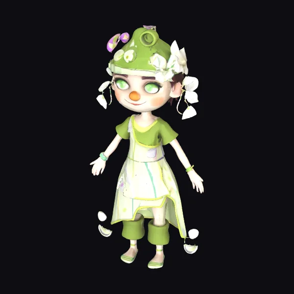 Whimsical Patchwork Girl