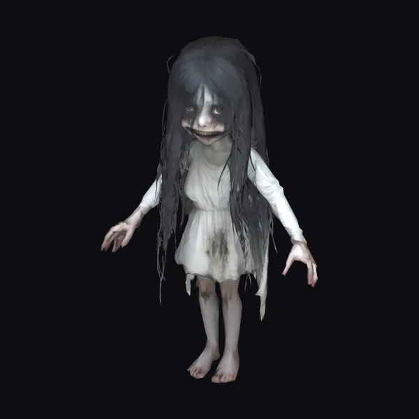 Creepy Young Girl Character