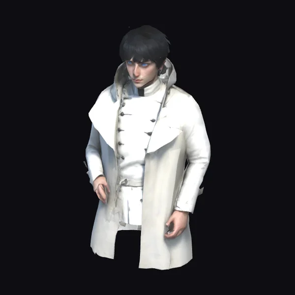 Slim Man in White Coat