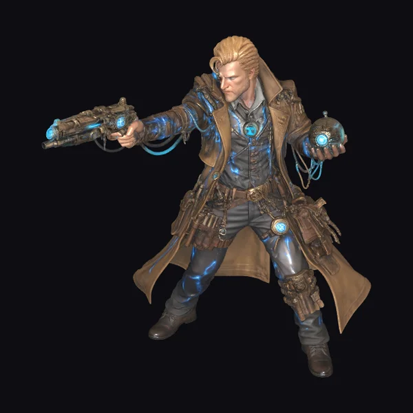 Blond Male Sci-Fi Character