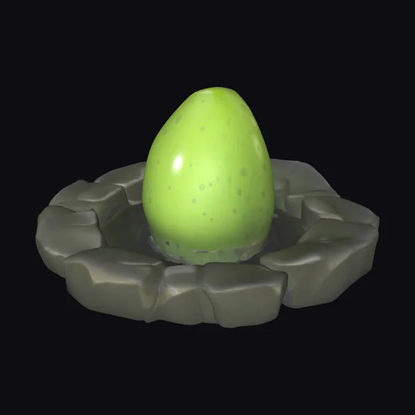 Green Speckled Egg Nest