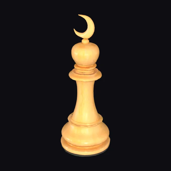 Golden Chess Queen Piece