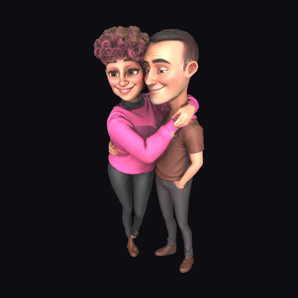 Cartoon Loving Couple