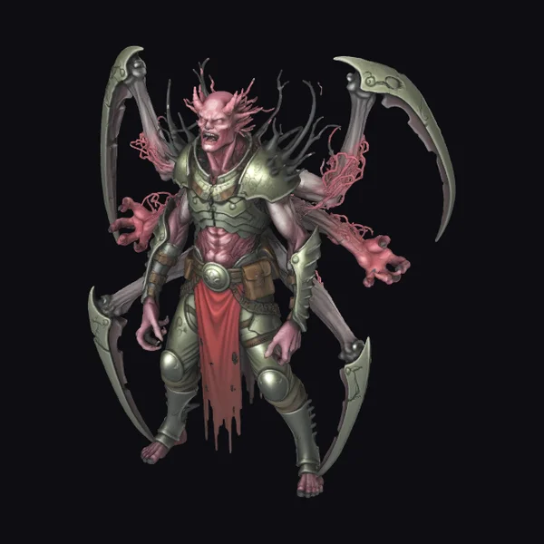 Demonic Warrior with Scythes