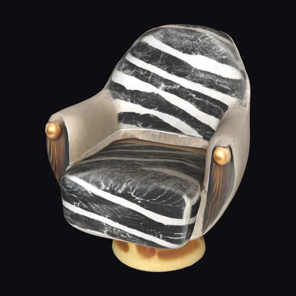 Zebra Striped Accent Chair