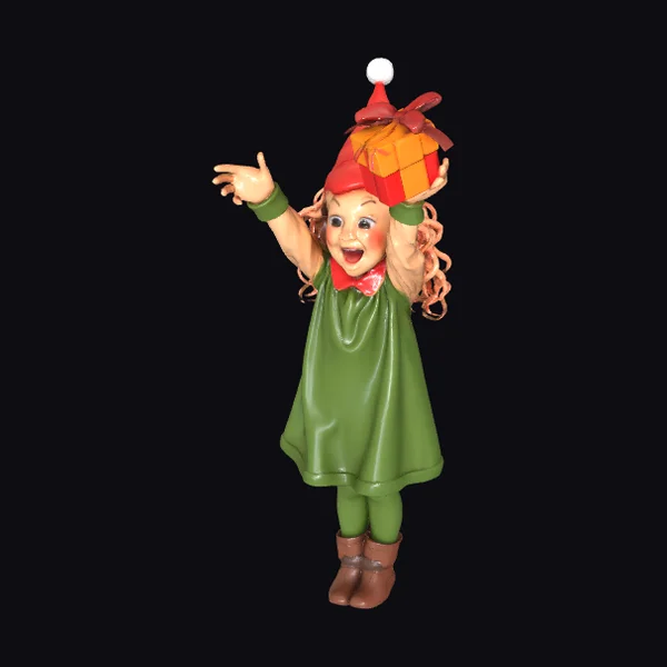 Elf Girl with Present
