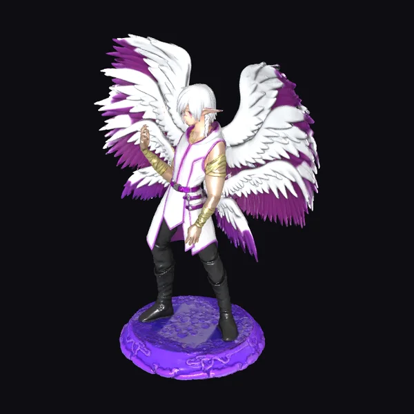 Winged Elf in White