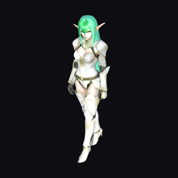 Green-Haired Elf Warrior