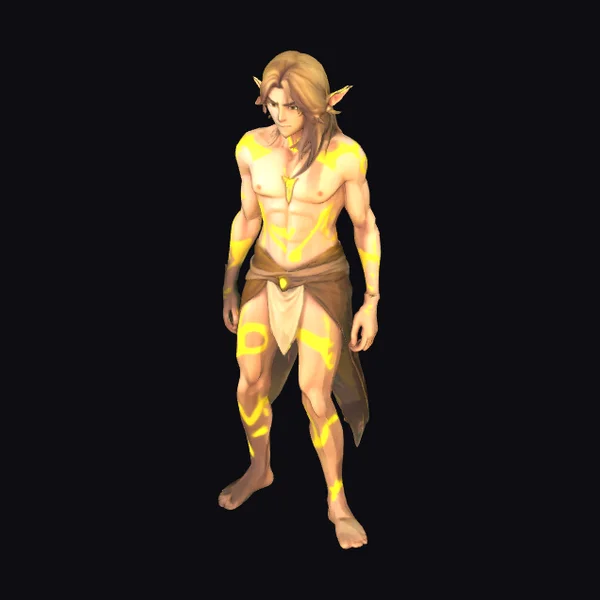 Elf Warrior with Yellow Marks