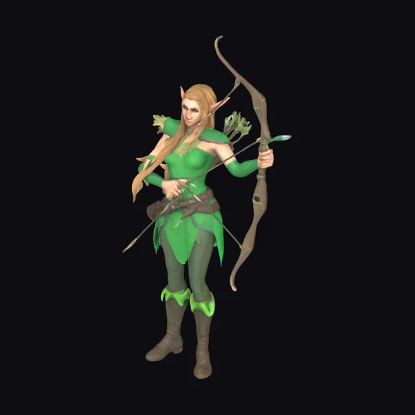 Elf Archer Green Outfit