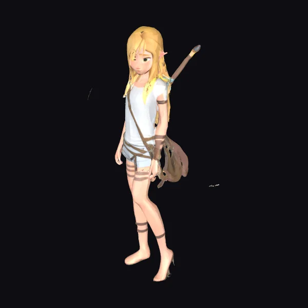 Elf Warrior Standing Tall