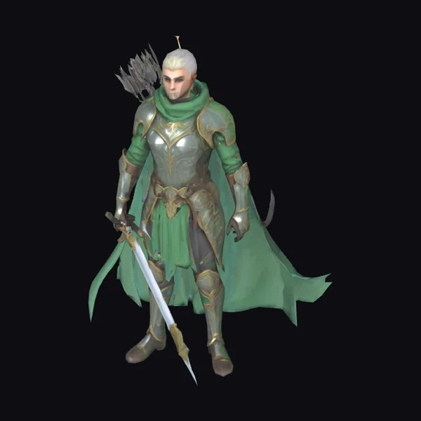 Elf Knight with Sword