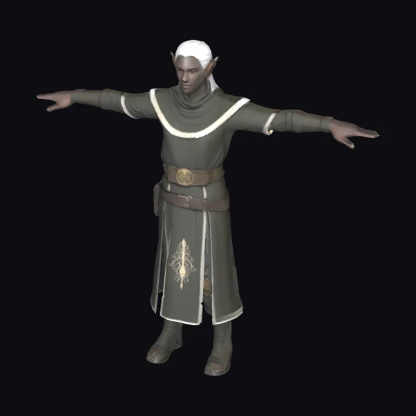 Dark Elf Warrior Standing