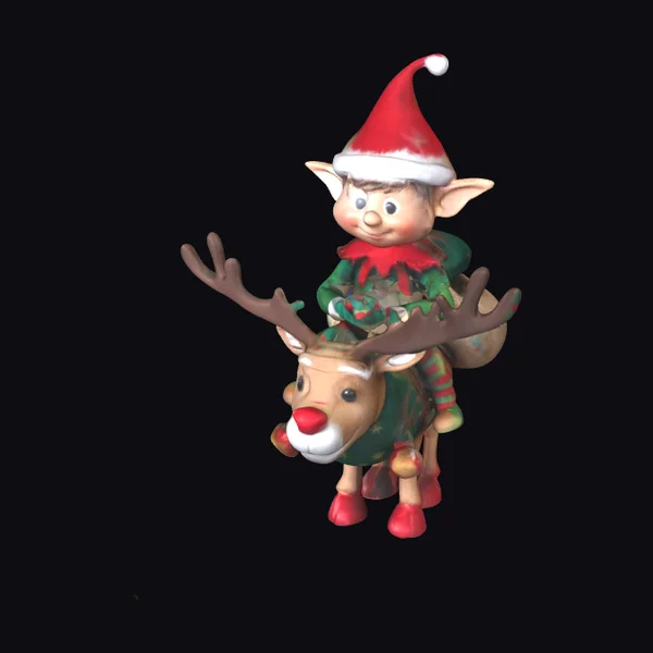Elf on Reindeer Sled