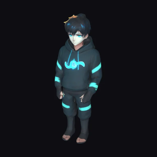 Glowing Hoodie Boy